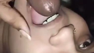 A real slut gives an Indian blowjob to her horny lover