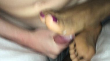 Fuck My Black Desi Feet and Cum Over My Toes