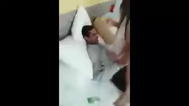 Office boss brings a sexy call girl to have groups sex with his team