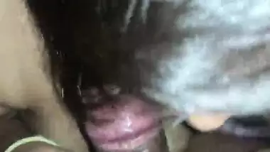 Sexiest Indian Lady Closeup Cock Sucking with Sperm in Mouth