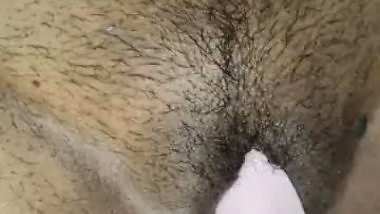 Chennai Wife playing with pussy vibrator
