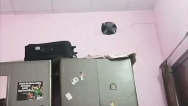 Sister changing dress caught on camera by brother