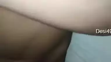 Indian makes herself comfortable on bed while man licks her nipples