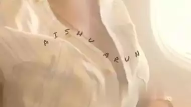 Daring Indian wife shows her boobs on a public flight