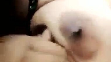 Hot girl playing with sexy boobs