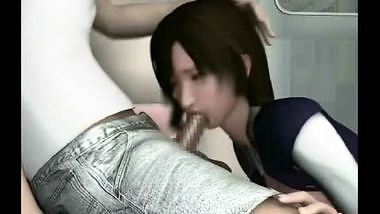 Animated brunette having squirting orgasms