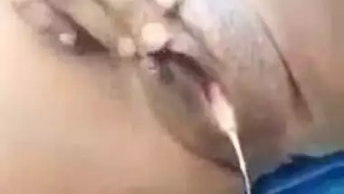Wet Indian pussy show with sexual juices dripping down