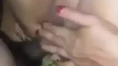 XXX partner touches chubby Desi housewife's twins before penetration