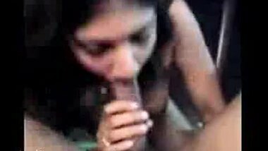 Desi teen giving blowjob to a massive cock