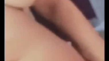 Dark nipples girlfriend video call nude show viral MMS