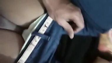 Cute Young Girl Painful Fucking with Lover Without Removing Jeans & Saying “Fuck Me” Hindi Talking