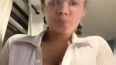 New Teen Secretary with Huge Boobs Giving a Blowjob to Boss