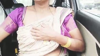 Indian aunty and son in law car long drive for sex. Telugu dirty talks.